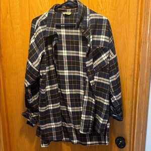Ci Sono Black and Orange Plaid Button Down Shirt